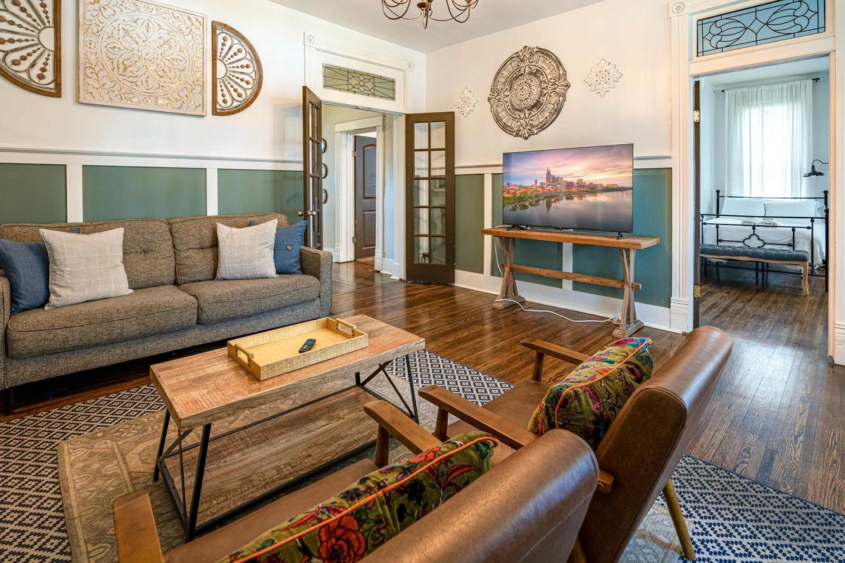 The living room of a century-old craftsman in Five Points