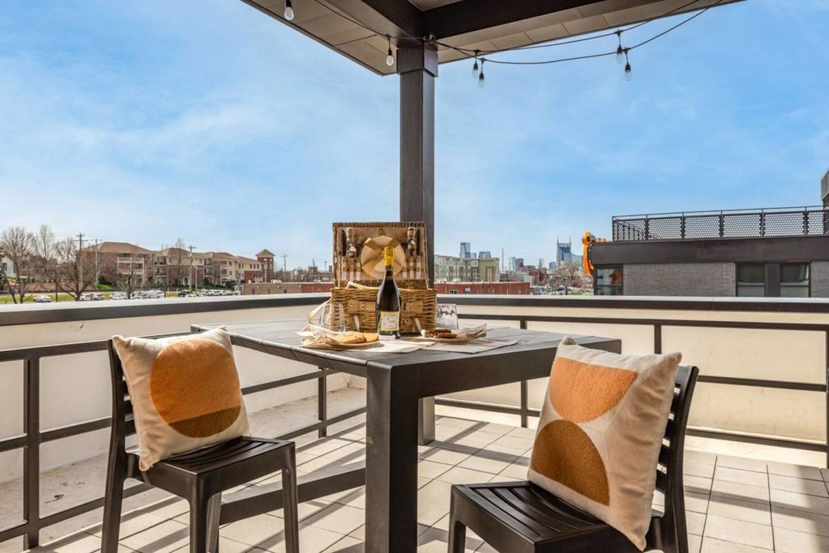 Sip champagne and soak in skyline views on your private outdoor escape!