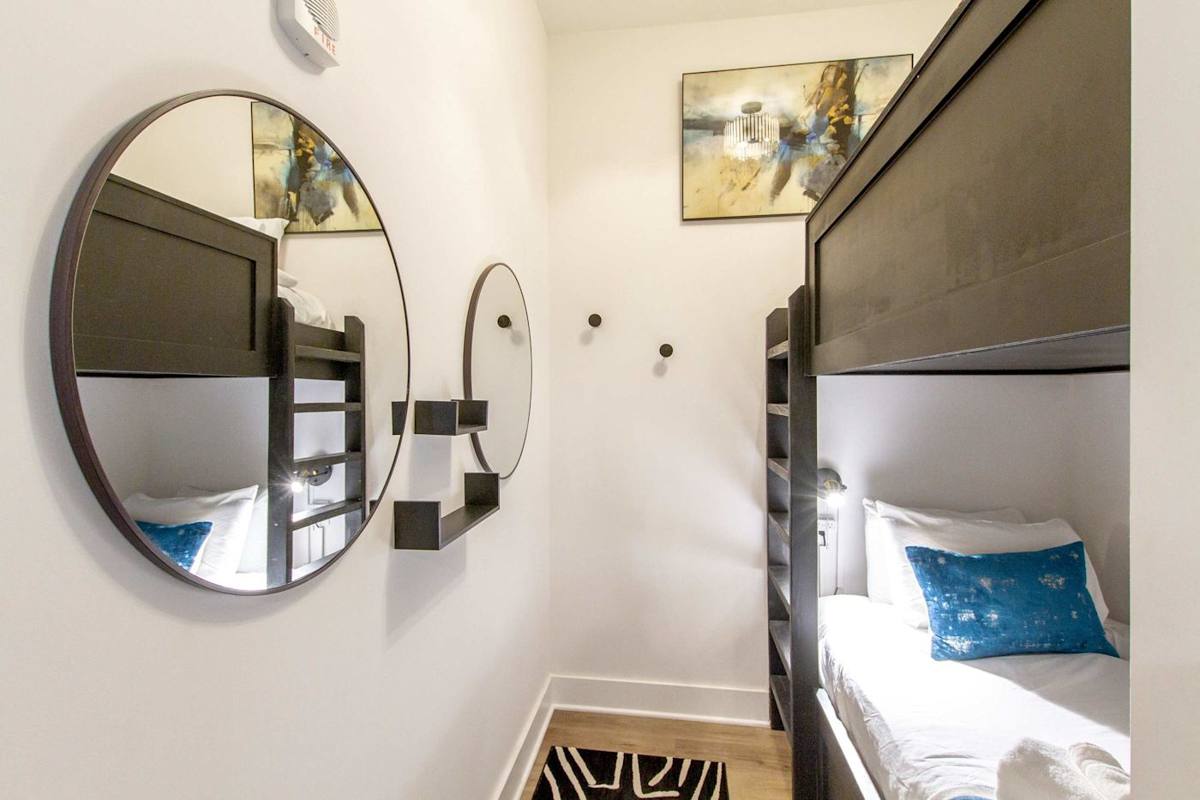 Sleek bunks and stylish decor for fun-filled nights after exploring vibrant Nashville!