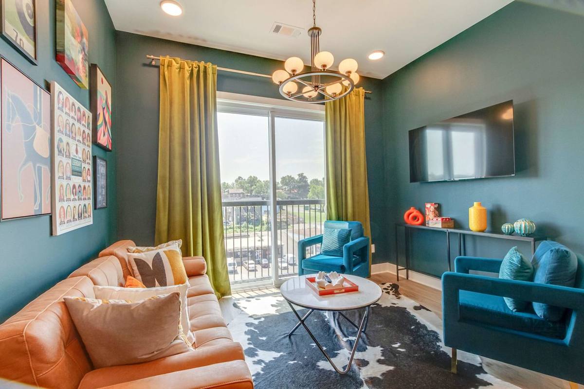 Vibrant hues and natural light create the perfect hangout for city adventures!