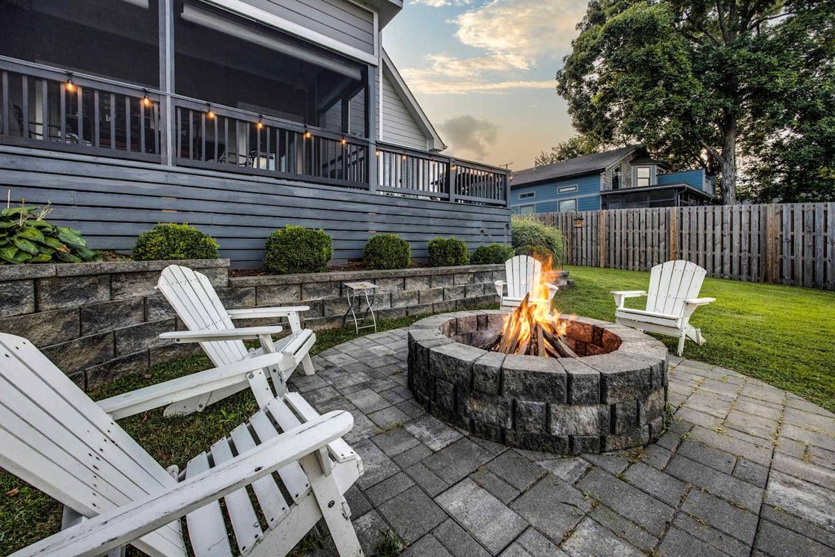 Gather around the fire and soak in stunning riverside sunsets!